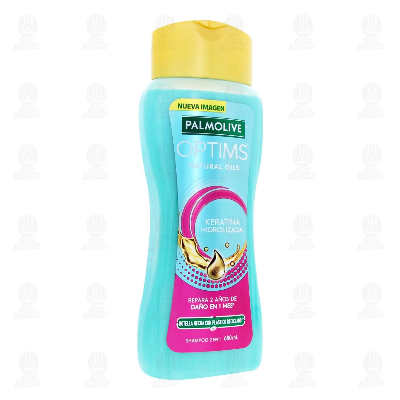 Imagen para Shampoo Palmolive Optims 2 en 1 Keratina Hidrolizada, 680 ml.