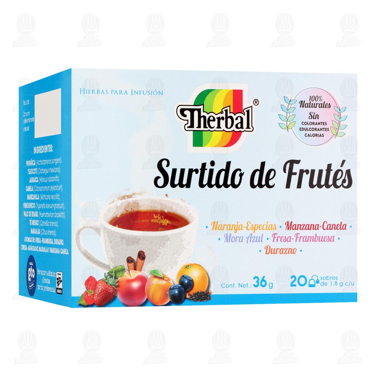 Hierbas Therbal para Infusi&oacute;n Surtido de Frut&eacute;s, 36 gr. image number 0