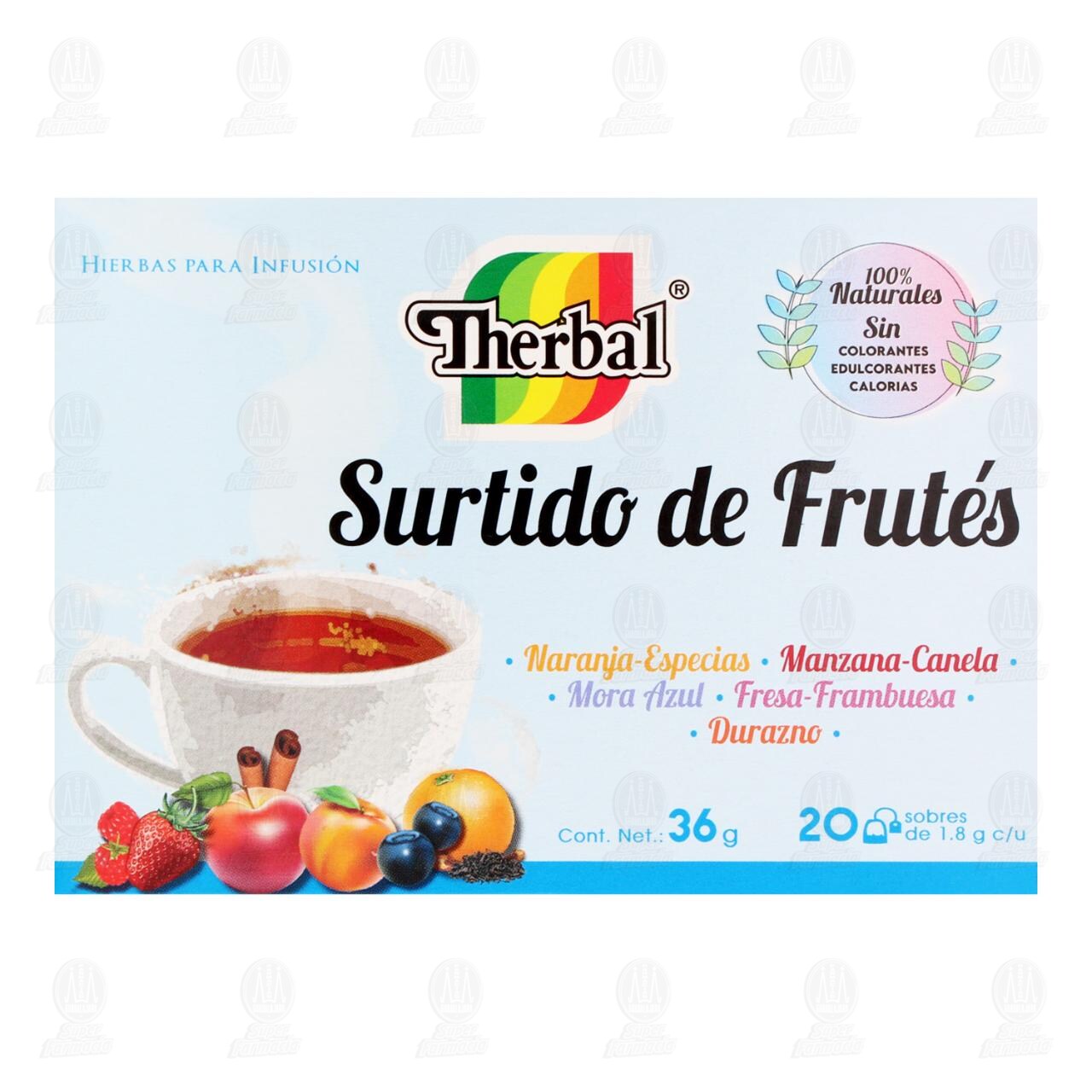 Hierbas Therbal para Infusi&oacute;n Surtido de Frut&eacute;s, 36 gr. image number 1