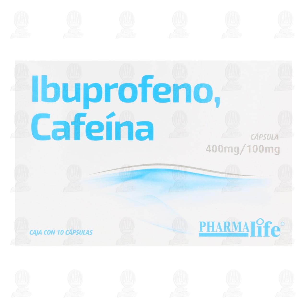 Ibuprofeno, Cafe&iacute;na 400mg/100mg, 10 C&aacute;psulas Pharmalife. image number 1