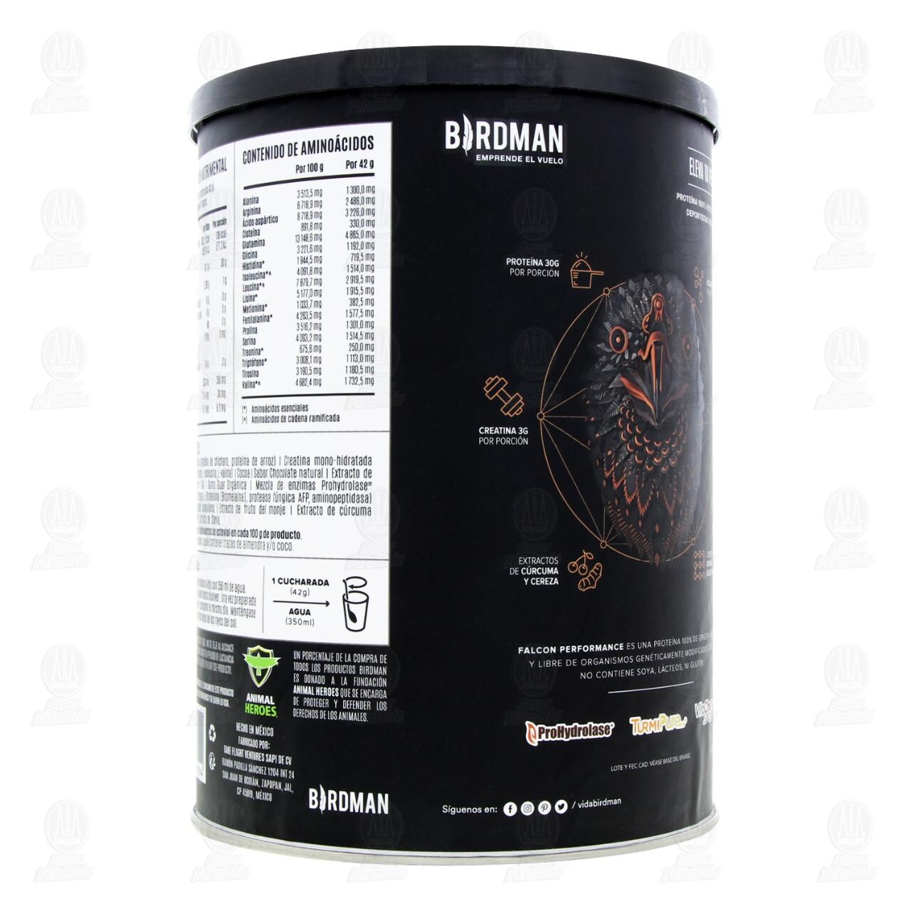 Birdman Falcon Proteína en Polvo Performance Sabor Choco Bronze, 722 gr. image number 2