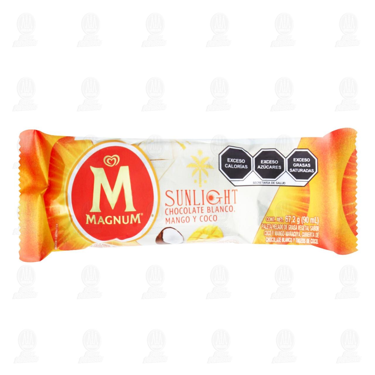 Paleta Magnum Sunlight Chocolate Blanco, Mango y Coco, 90 ml. image number 0