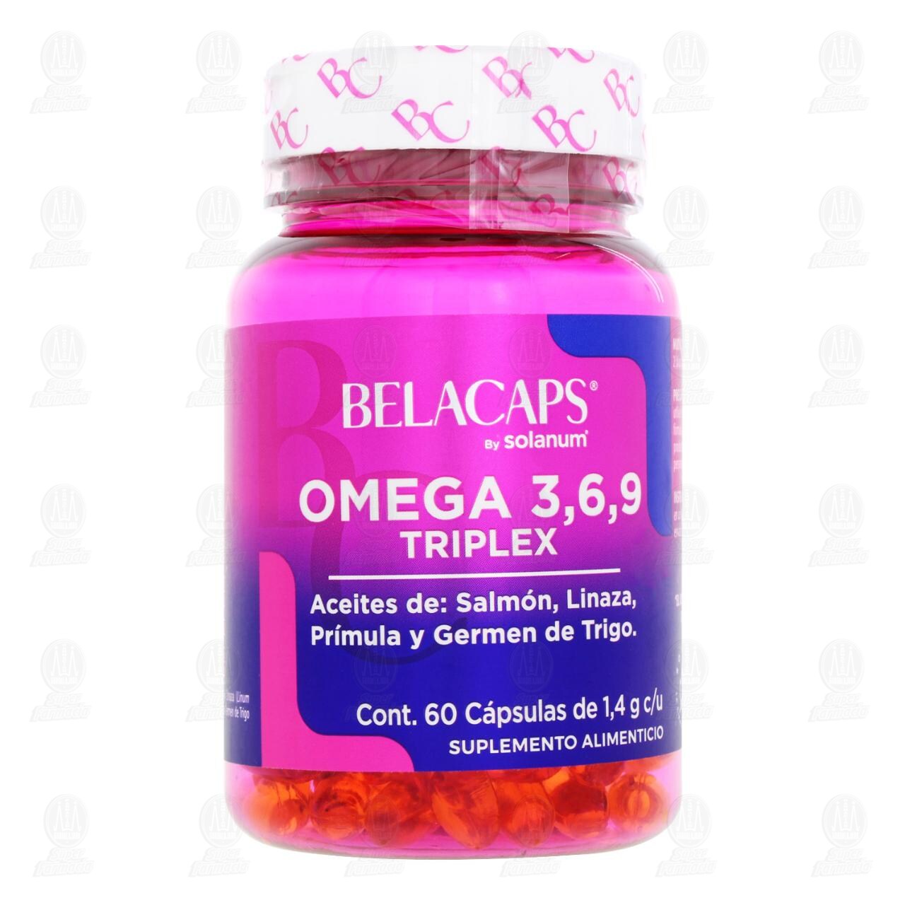 Omega 3,6,9 Triplex Belacaps 1.4 gr, 60 Cápsulas. image number 1