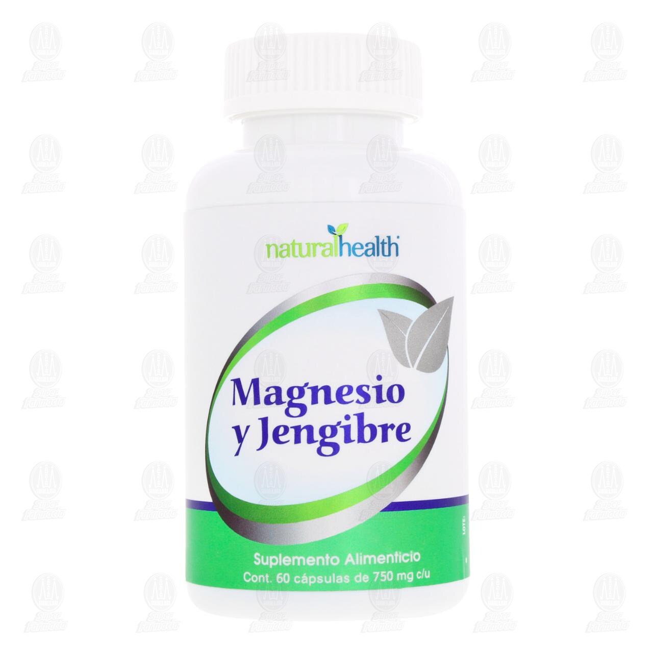 Magnesio y Jengibre 750 mg, 60 C&aacute;psulas. image number 1