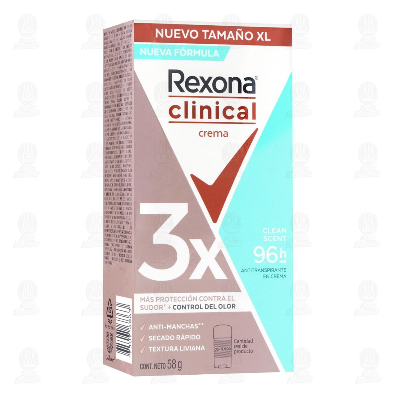 Antitranspirante Rexona Clinical Clean Scent en Crema, 58 gr. image number 0