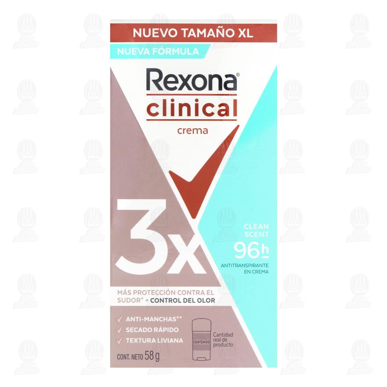 Antitranspirante Rexona Clinical Clean Scent en Crema, 58 gr. image number 1
