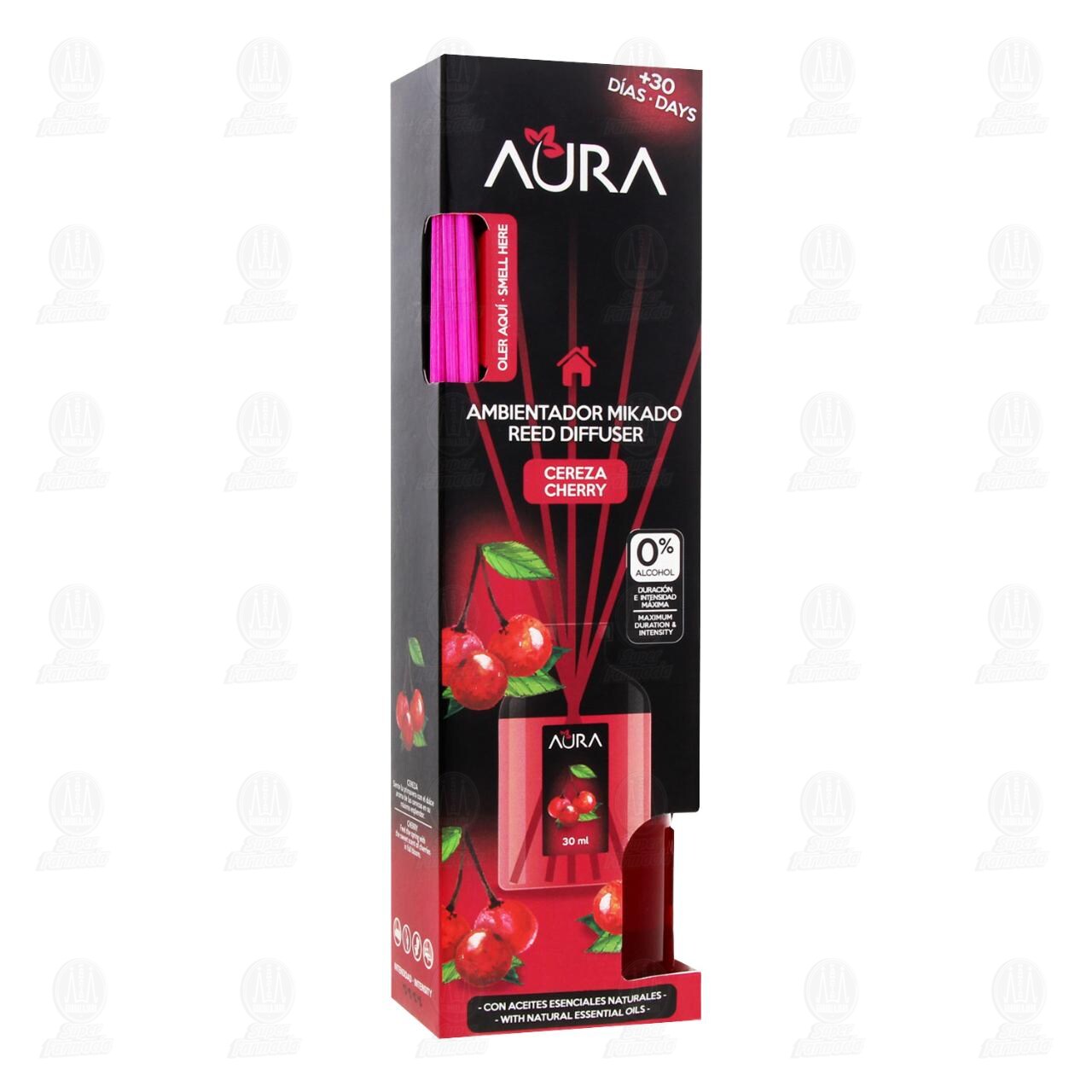 Ambientador Mikado Aura Aroma a Cereza, 30 ml.