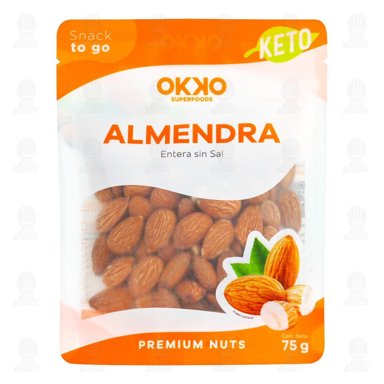 Almendra Entera Okko Super Foods, 75 gr.
