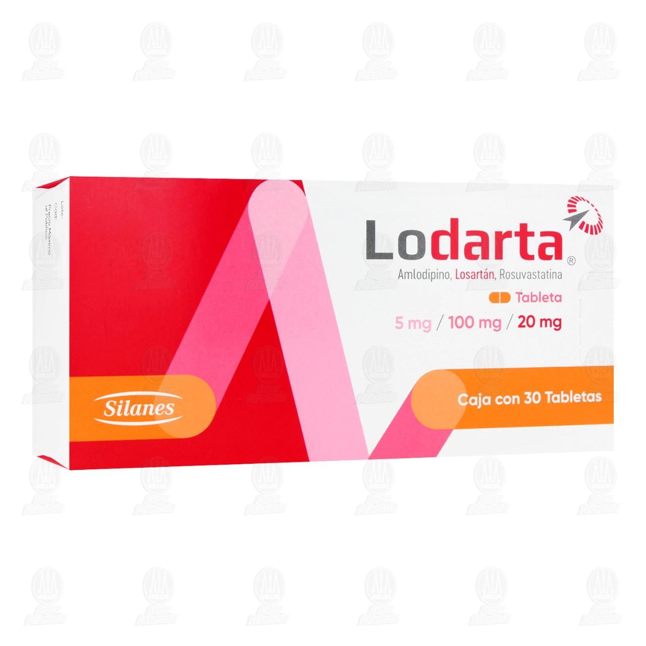 Imagen para Lodarta 5mg/100mg/20mg, 30 Tabletas.
