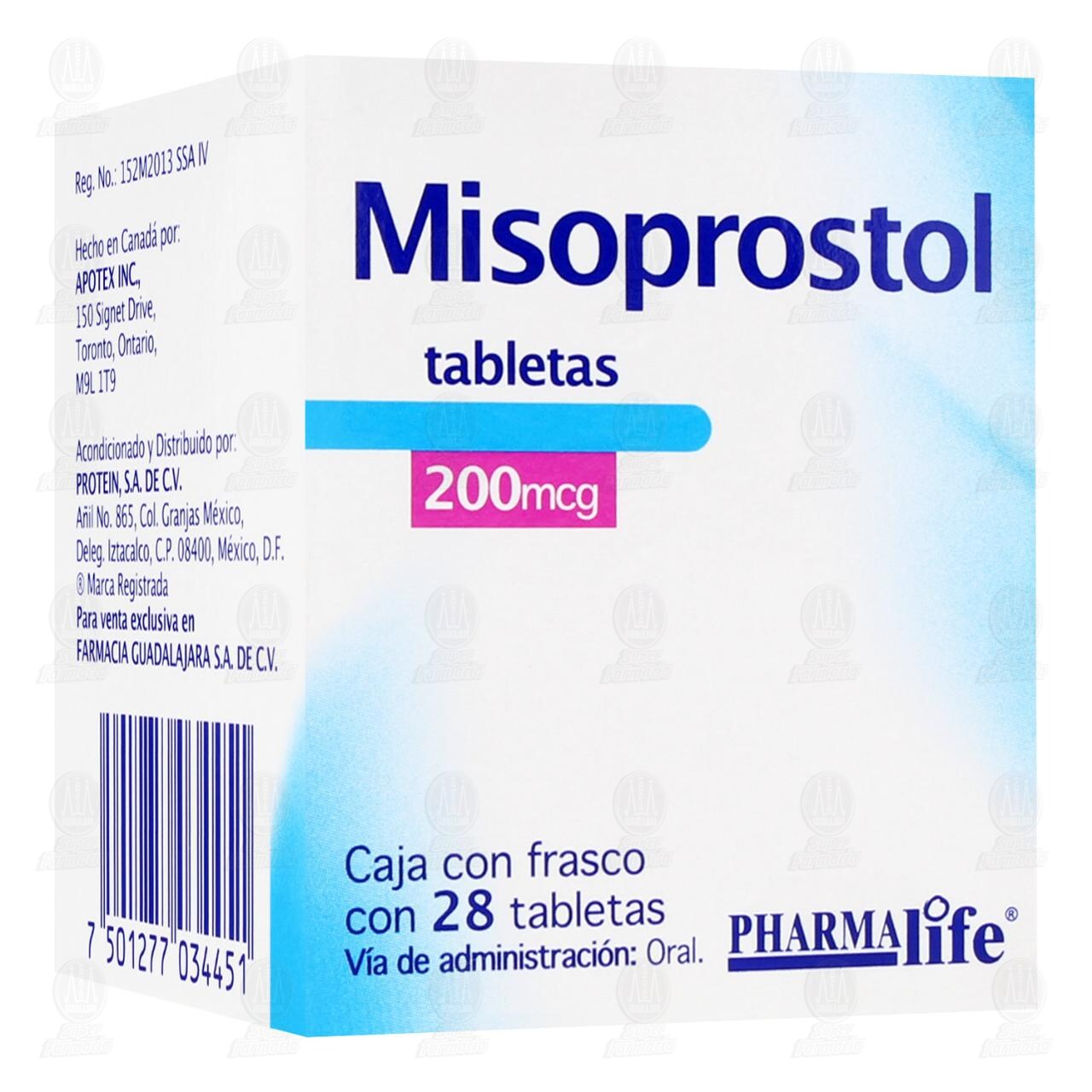 Misoprostol 200 mcg, 28 Tabletas Pharmalife. image number 0