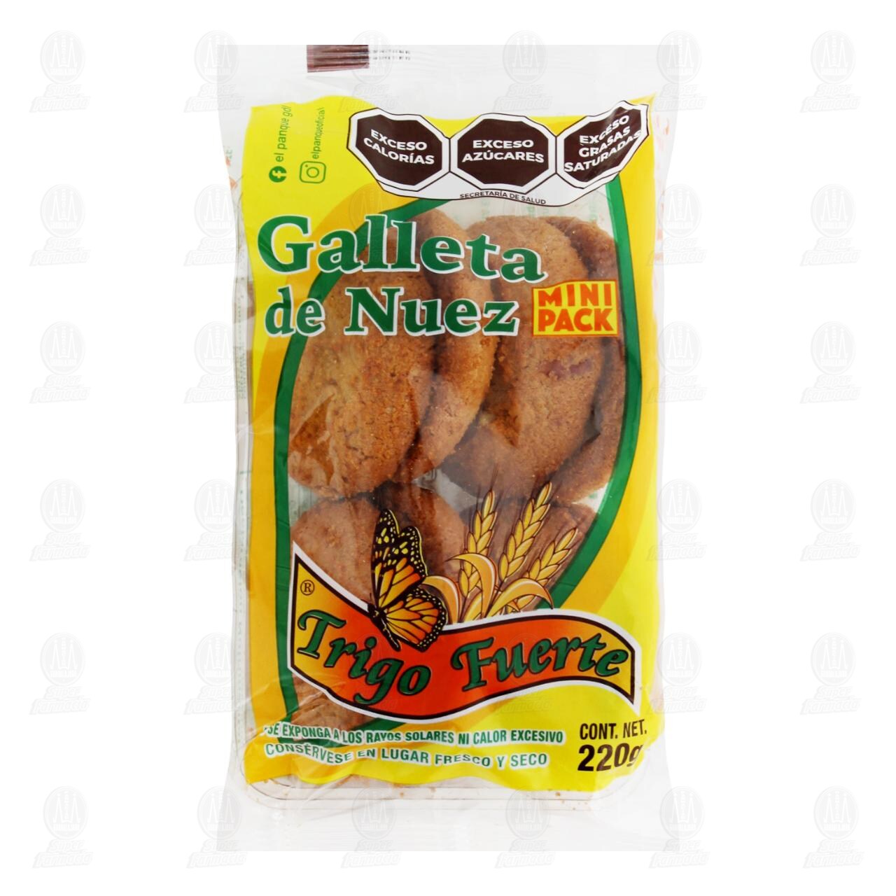 Mini Pack Galleta de Nuez Trigo Fuerte, 220 gr. image number 0