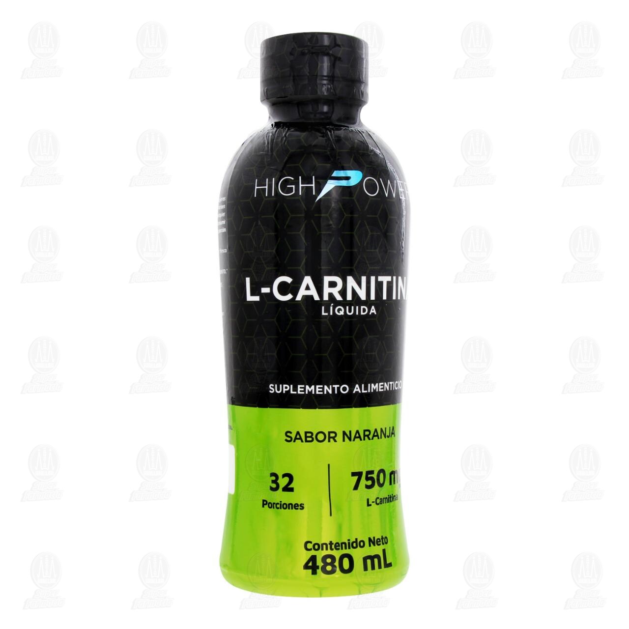 L-Carnitina High Power L&iacute;quida Sabor Naranja, 480 ml. image number 0