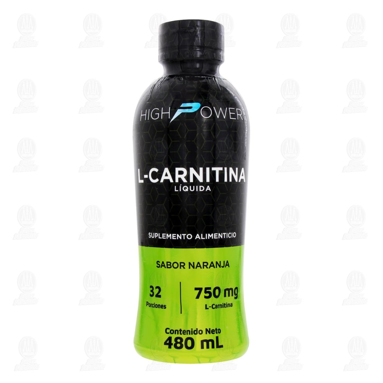 L-Carnitina High Power L&iacute;quida Sabor Naranja, 480 ml. image number 1