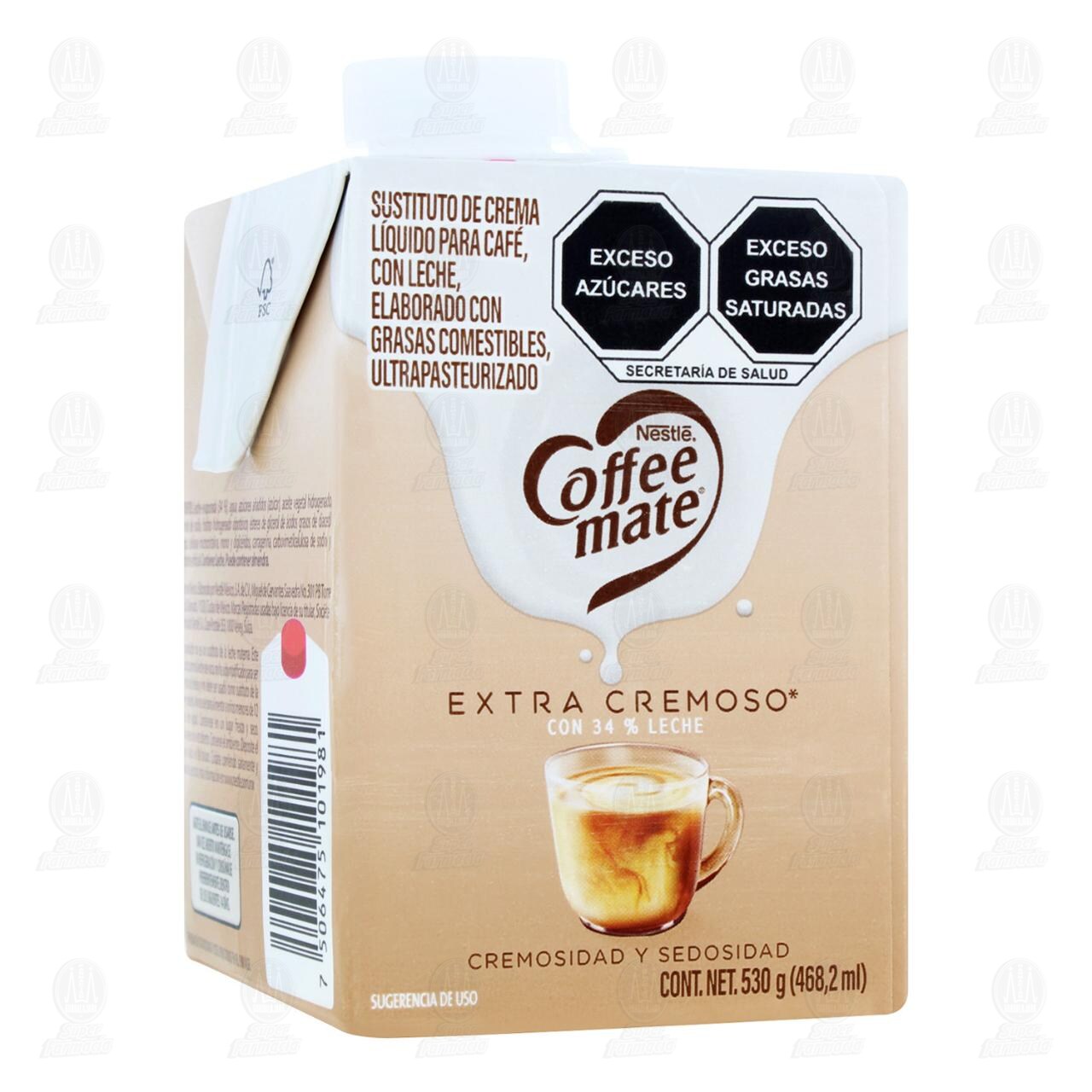 Sustituto de Crema para Caf&eacute; Coffee Mate L&iacute;quido Extra Cremoso, 530 gr. image number 0