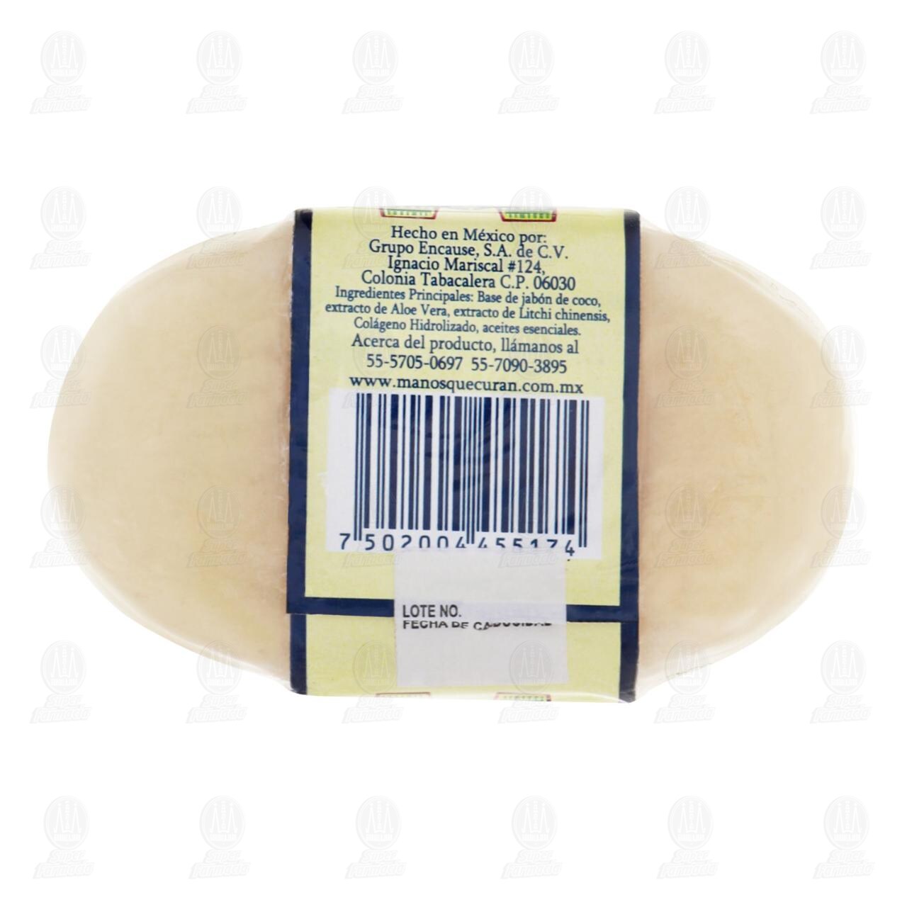 Jab&oacute;n Org&aacute;nico Manos que Curan Aloe y Lichi, 100 gr. image number 1