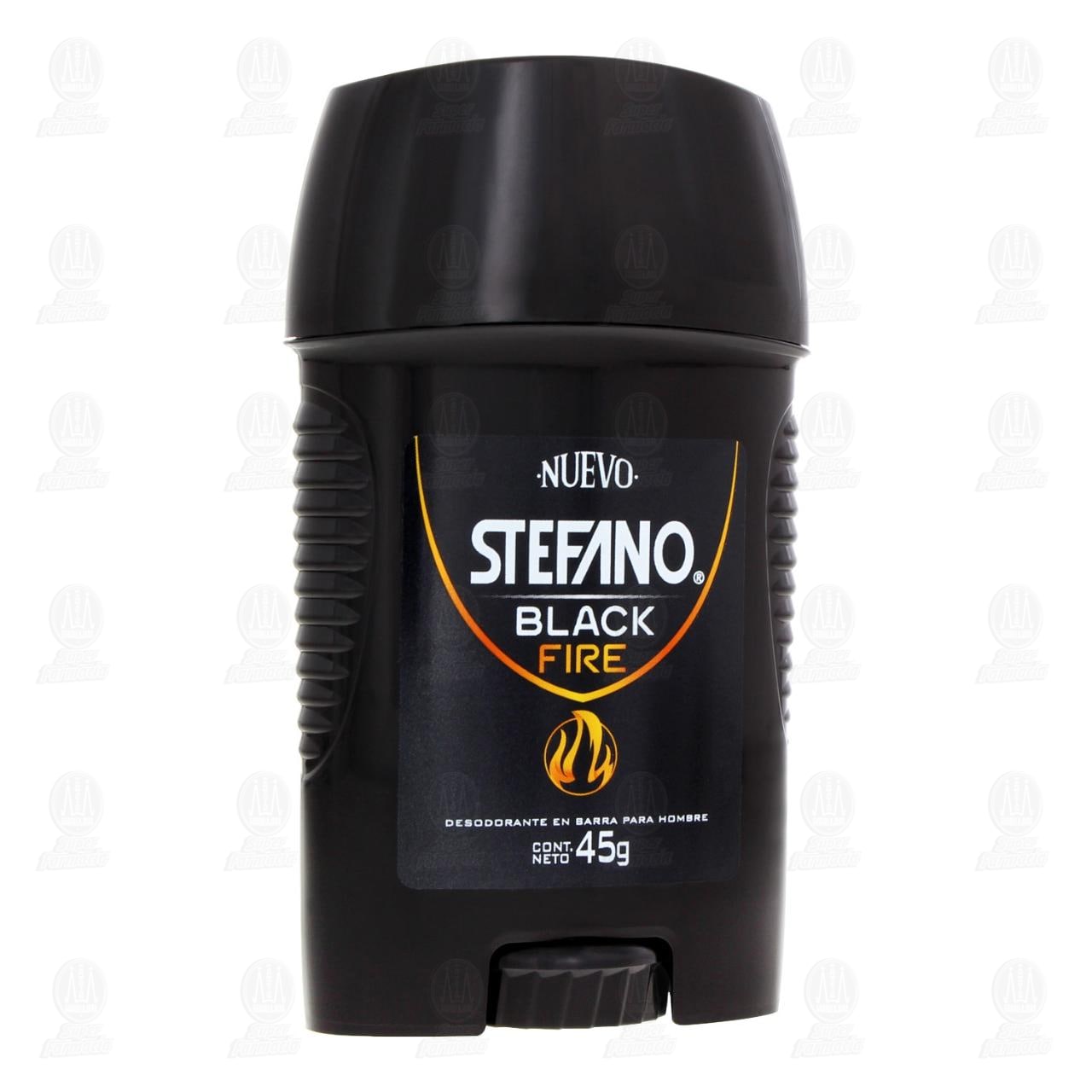 Imagen para Desodorante Stefano Black Fire en Barra, 45 gr.