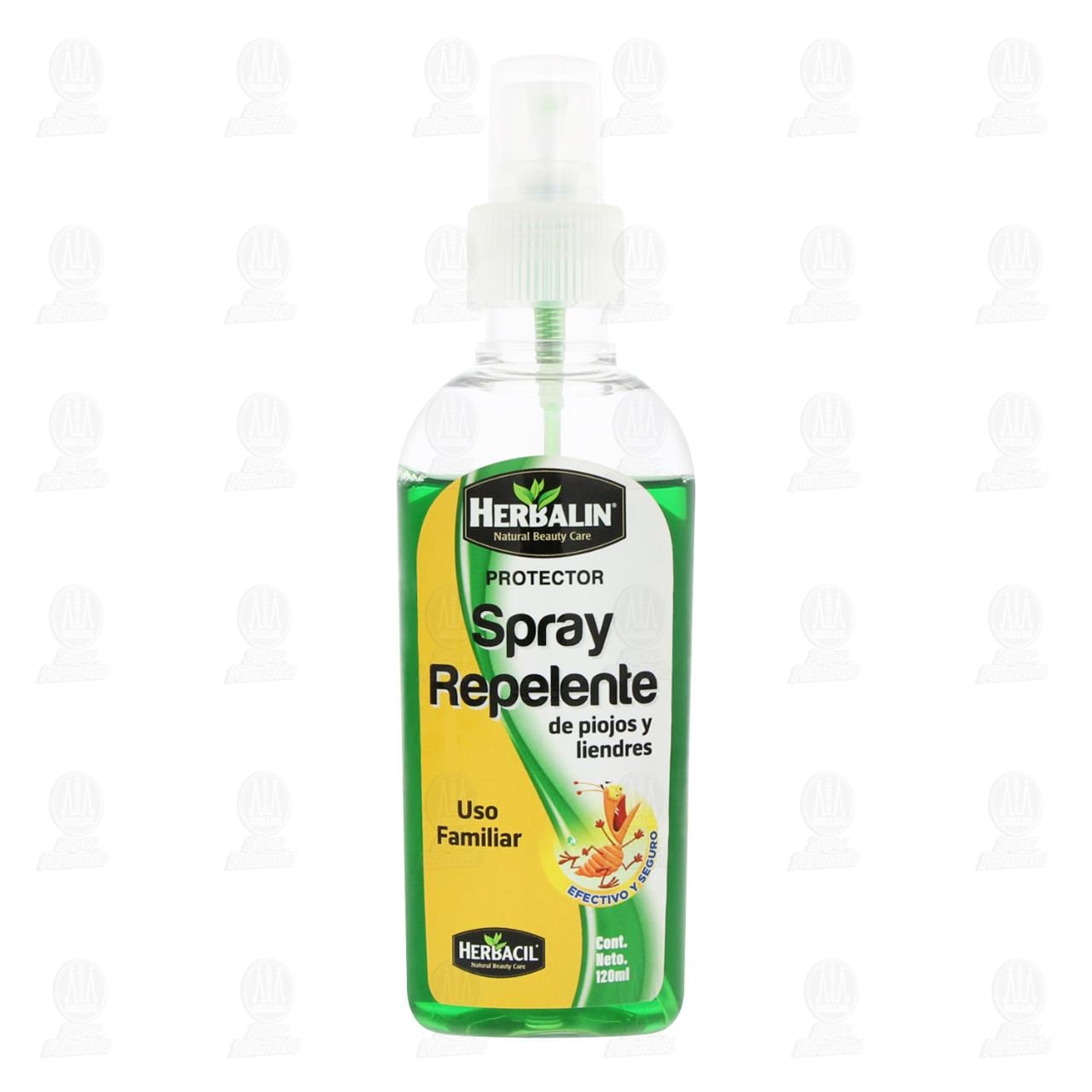 Spray Herbalin Repelente de Piojos y Liendres, 120 ml.