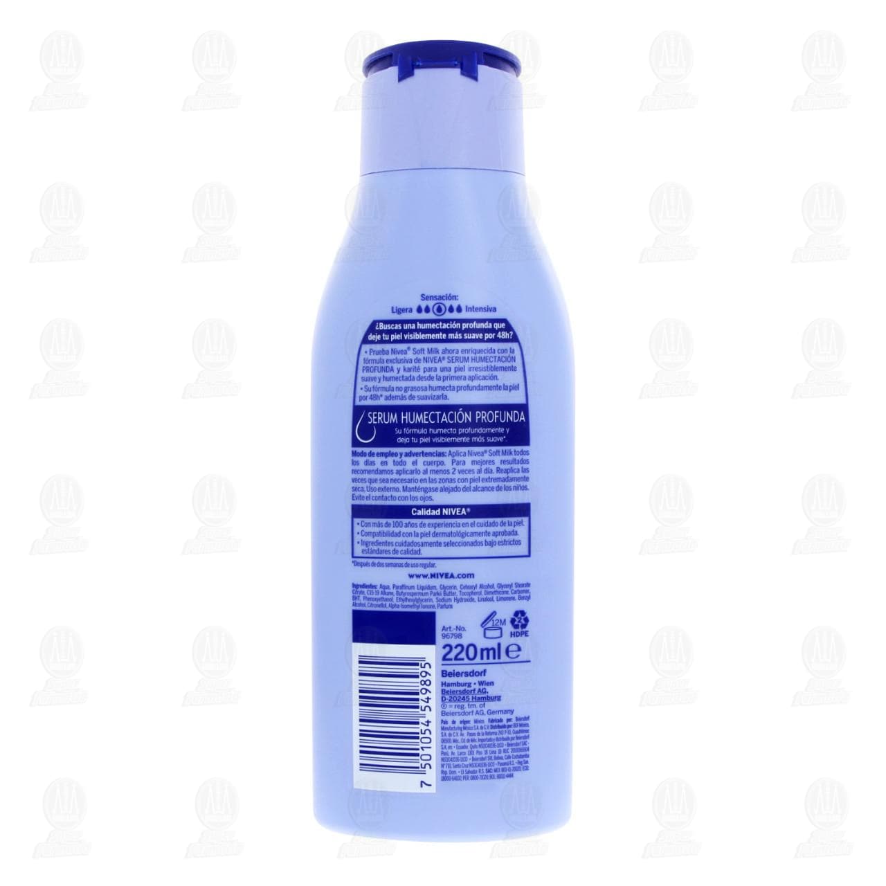 Nivea Soft Milk Crema Corporal Piel Seca con Karit&eacute;, 220 ml. image number 2