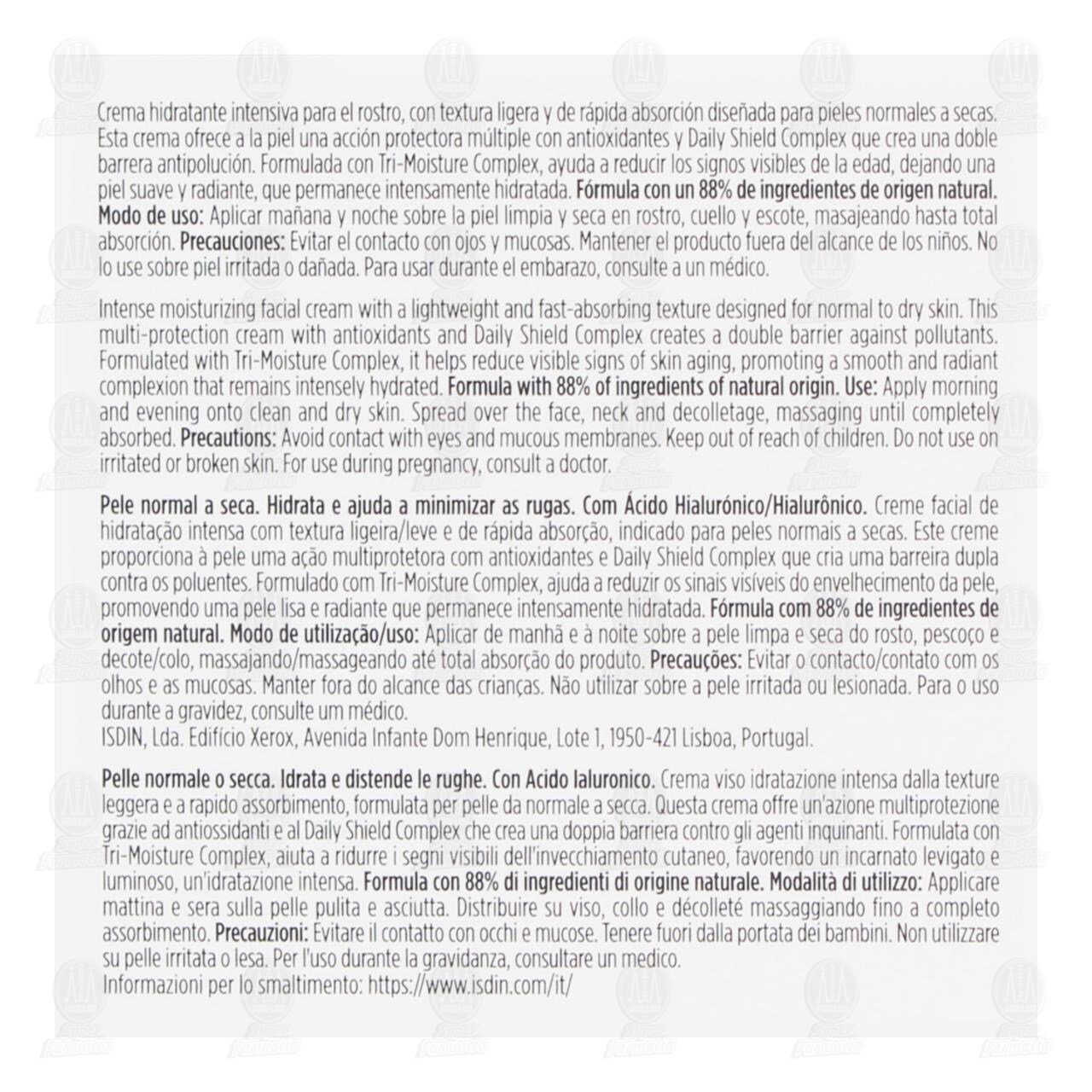 Isdin Isdinceutics Prevent Hyaluronic Moisture Cream Normal To Dry Skin, 50 gr. image number 2