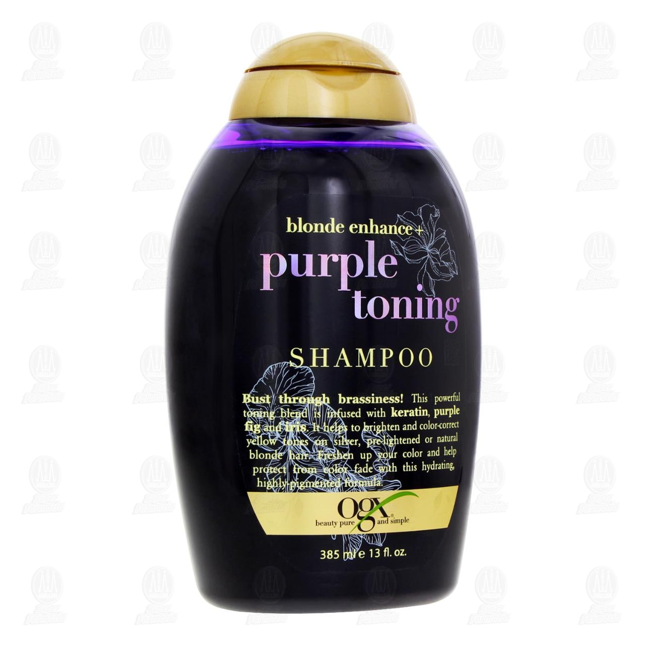 Imagen para Shampoo OGX Purple Toning, 385 ml.