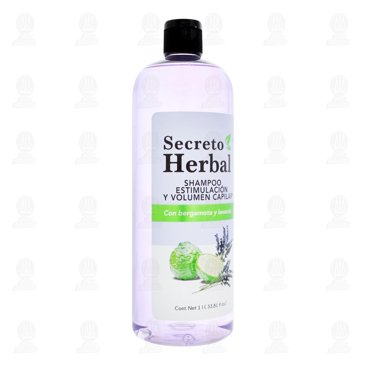 Shampoo Secreto Herbal Estimulaci&oacute;n y Volumen Capilar con Bergamota y Lavanda, 1 l.