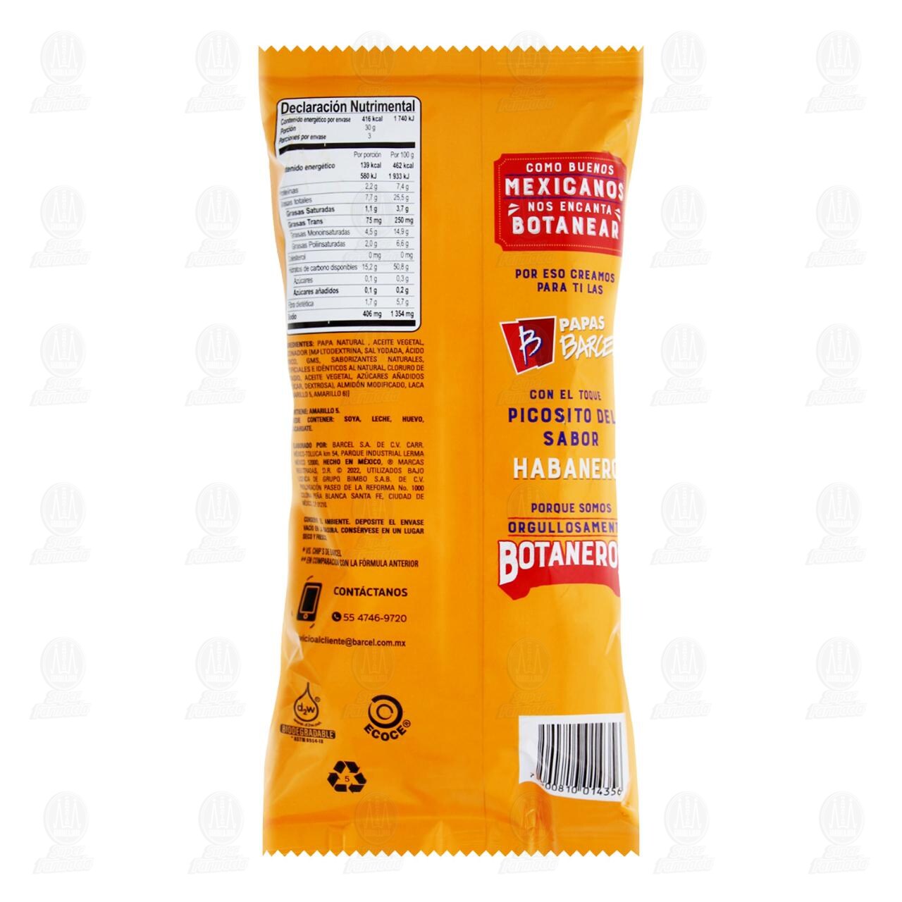 Papas Barcel Toreadas Habanero, 90 gr. image number 1