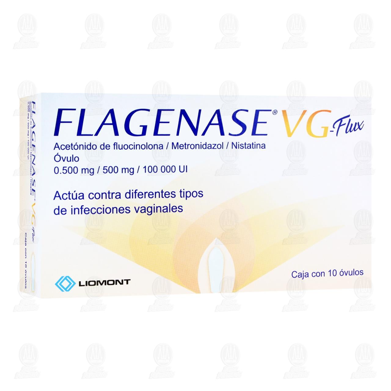 Imagen para Flagenase VG-Flux 0.500mg/500mg/100 000UI, 10 Óvulos.