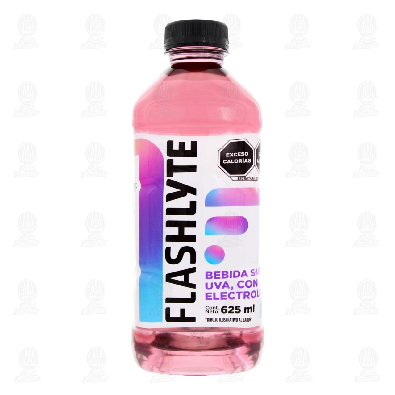 Bebida Flashlyte Sabor Uva, 625 ml. image number 1