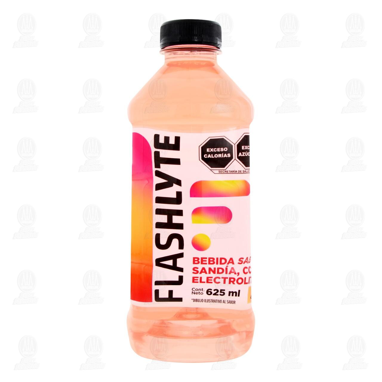 Bebida Flashlyte Sabor Sandía, 625 ml. image number 1