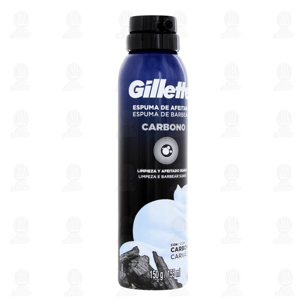 Espuma de Afeitar Gillette Carbono, 155 ml. image number 0