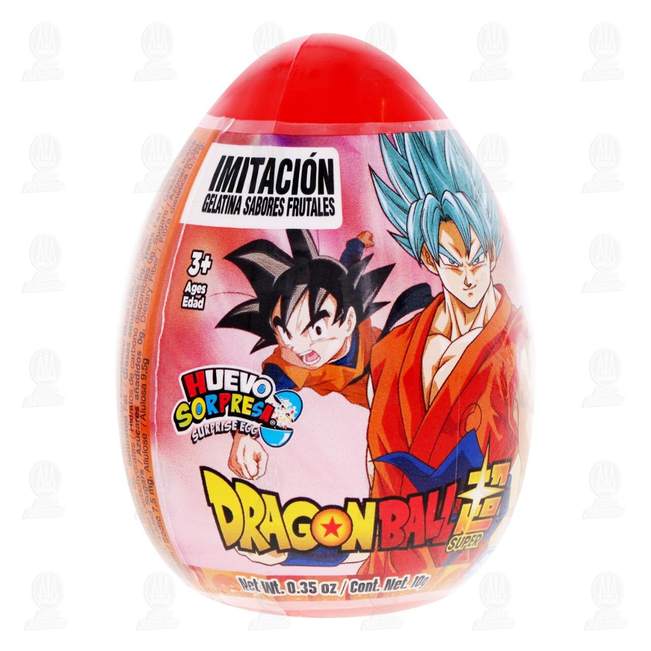 Dulce Huevo Sorpresa Dragon Ball Sabores Frutales, 10 gr. image number 0