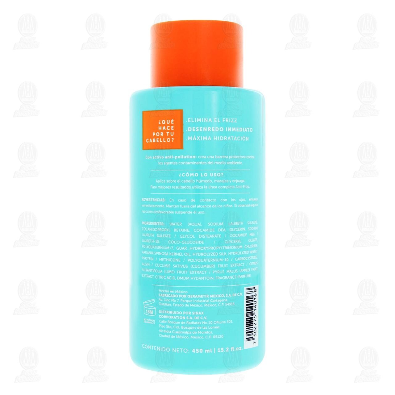 Shampoo Biometik Anti-Frizz, 450 ml. image number 2