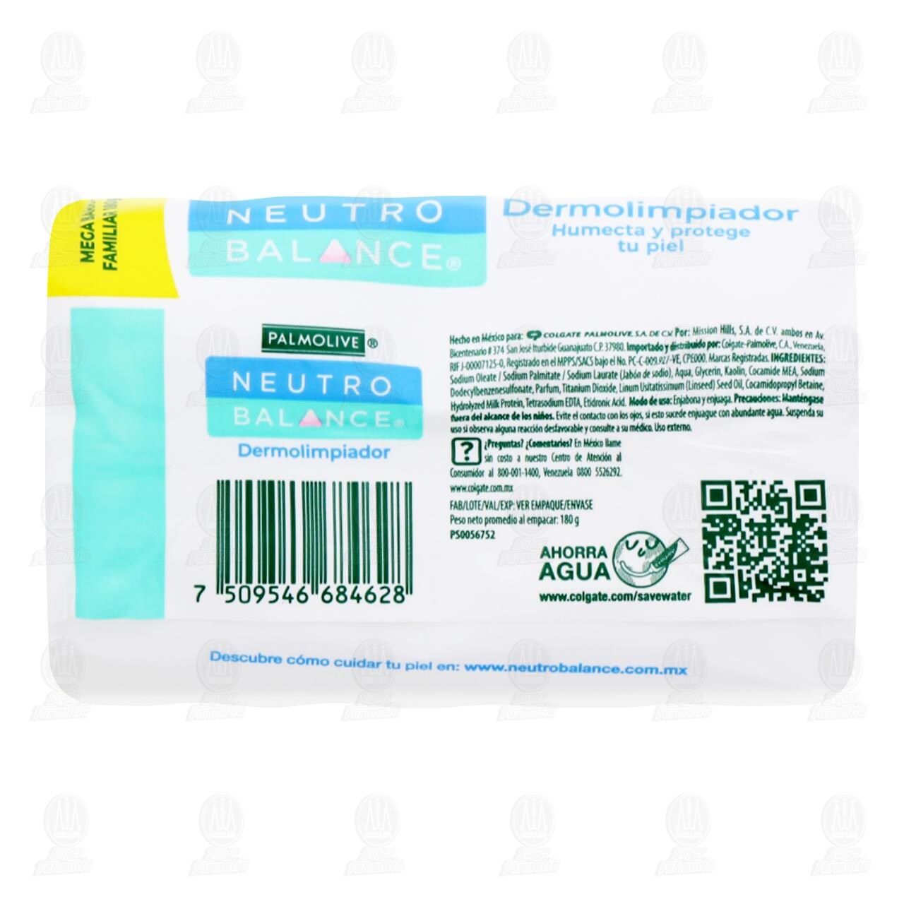 Jab&oacute;n de Tocador Palmolive Neutro Balance Dermolimpiador, 180 gr. image number 1