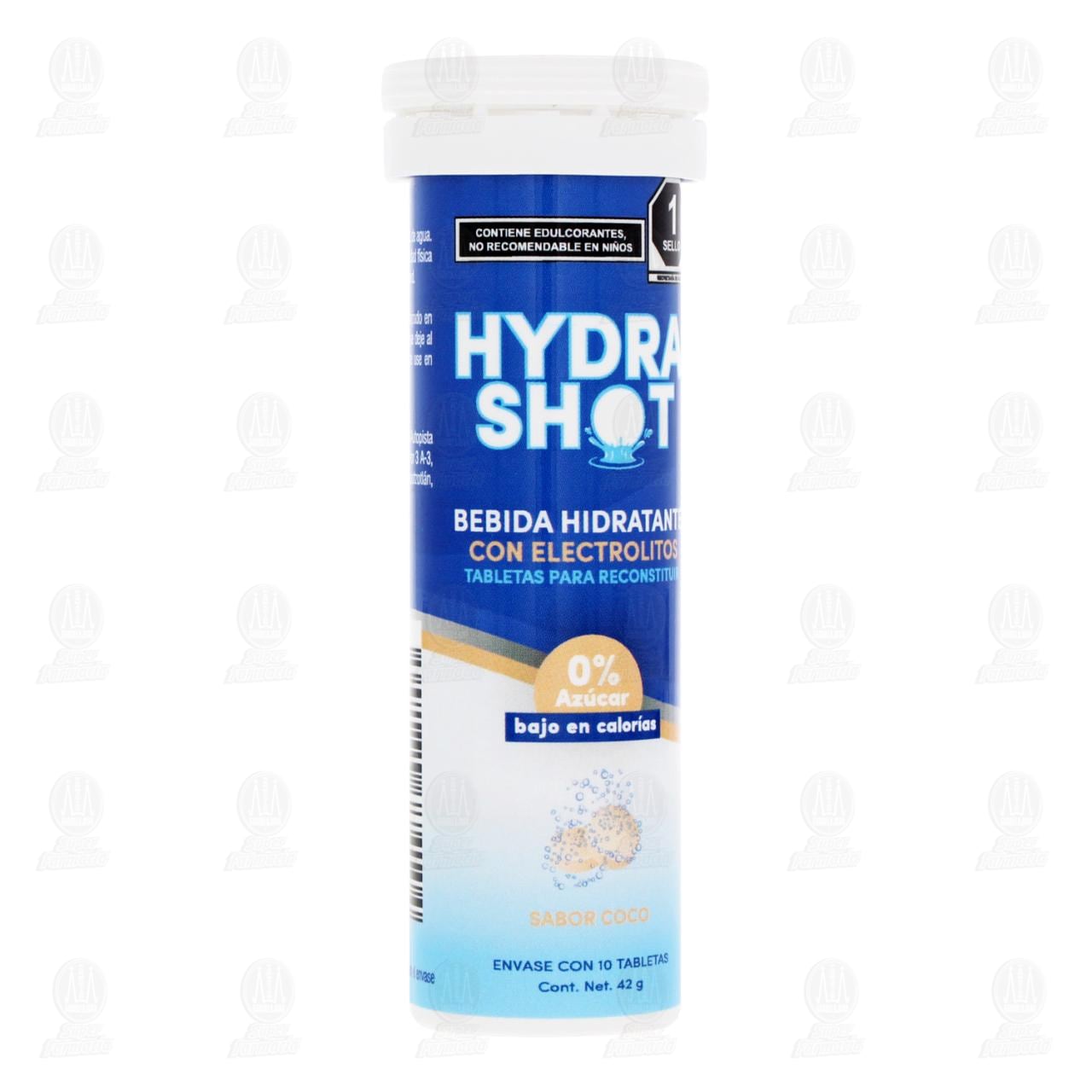 Imagen para Bebida Hidratante Hydra Shot con Electrolitos 0% Azúcar Sabor Coco, 10 Tabletas.