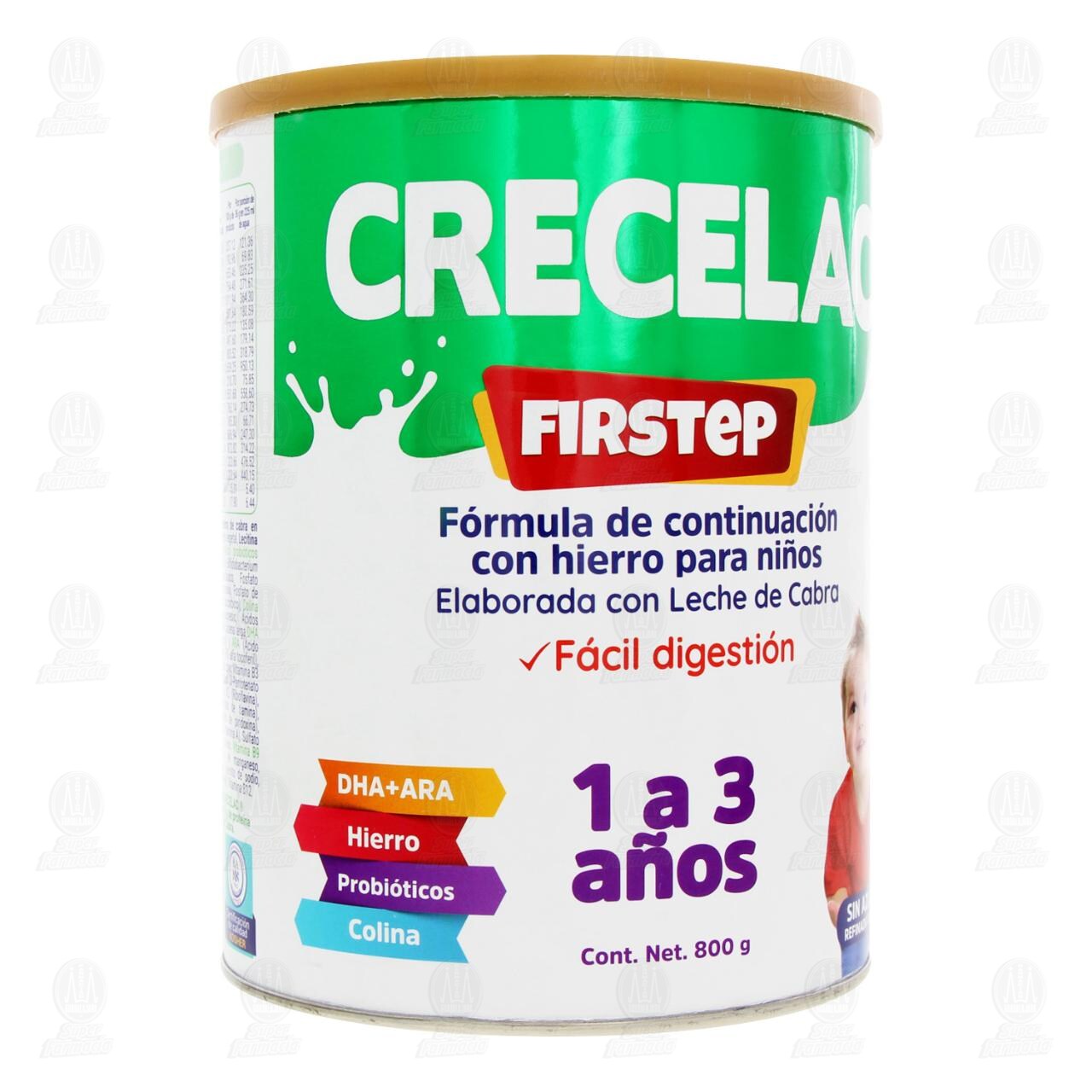 F&oacute;rmula Infantil Crecelac Firstep de Continuaci&oacute;n para Ni&ntilde;os de 1 a 3 a&ntilde;os, 800 gr. image number 0