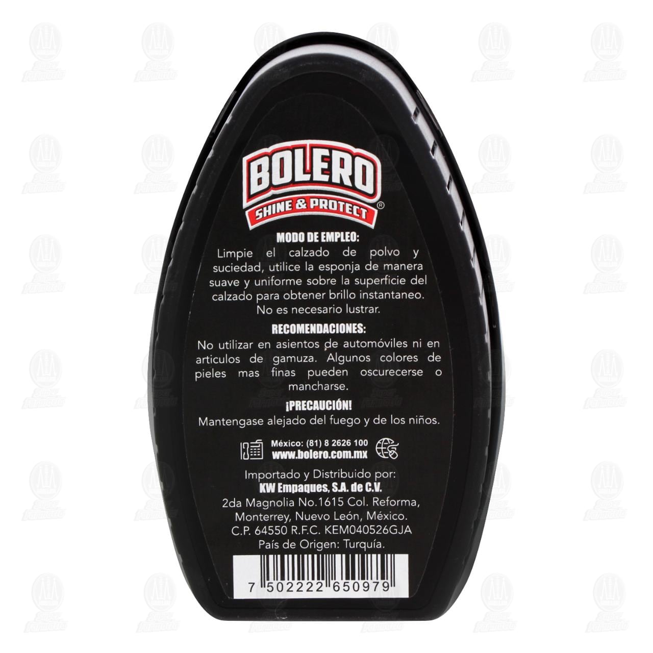 Esponja Lustradora Bolero Shine & Protect Negro, 6 ml. image number 2