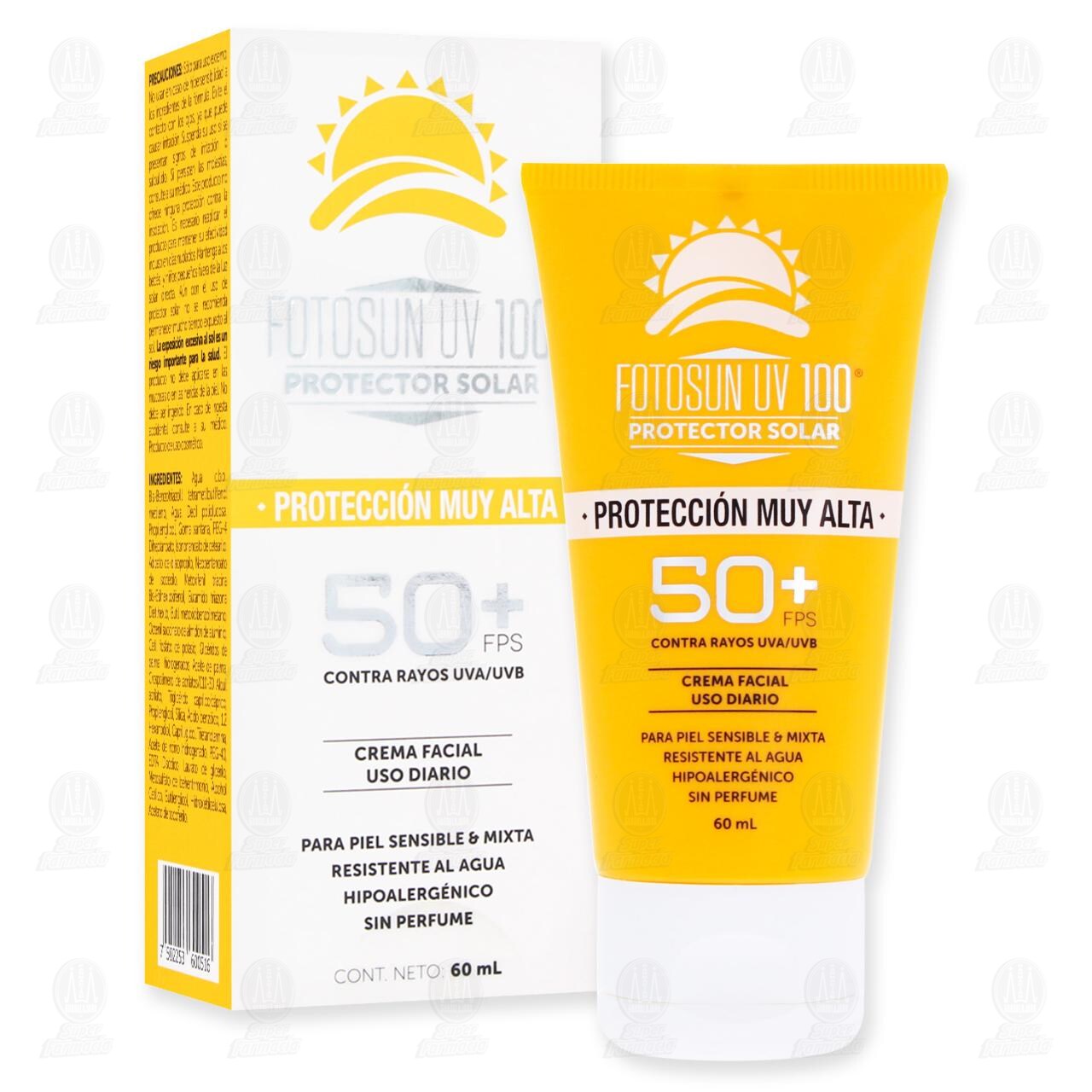 Protector Solar Fotosun UV 100 Crema Facial de Uso diario FPS 50+, 60 ml. image number 3