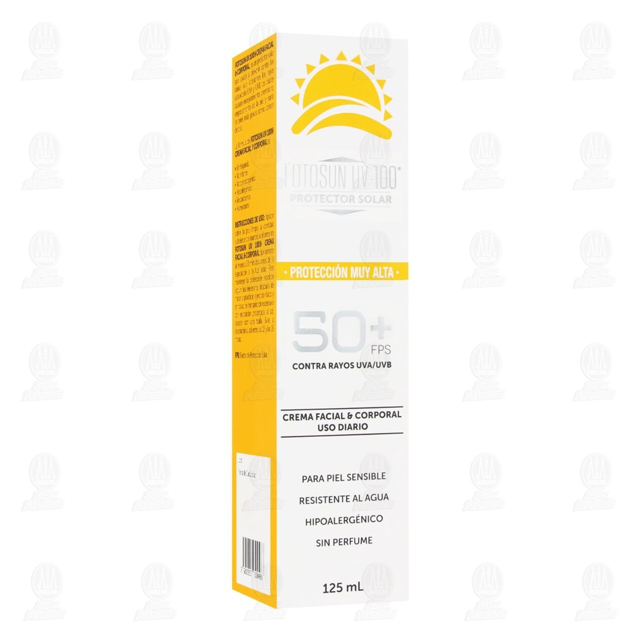 Protector Solar Fotosun UV 100 Crema Facial & Corporal de Uso diario FPS 50+, 125 ml. image number 0