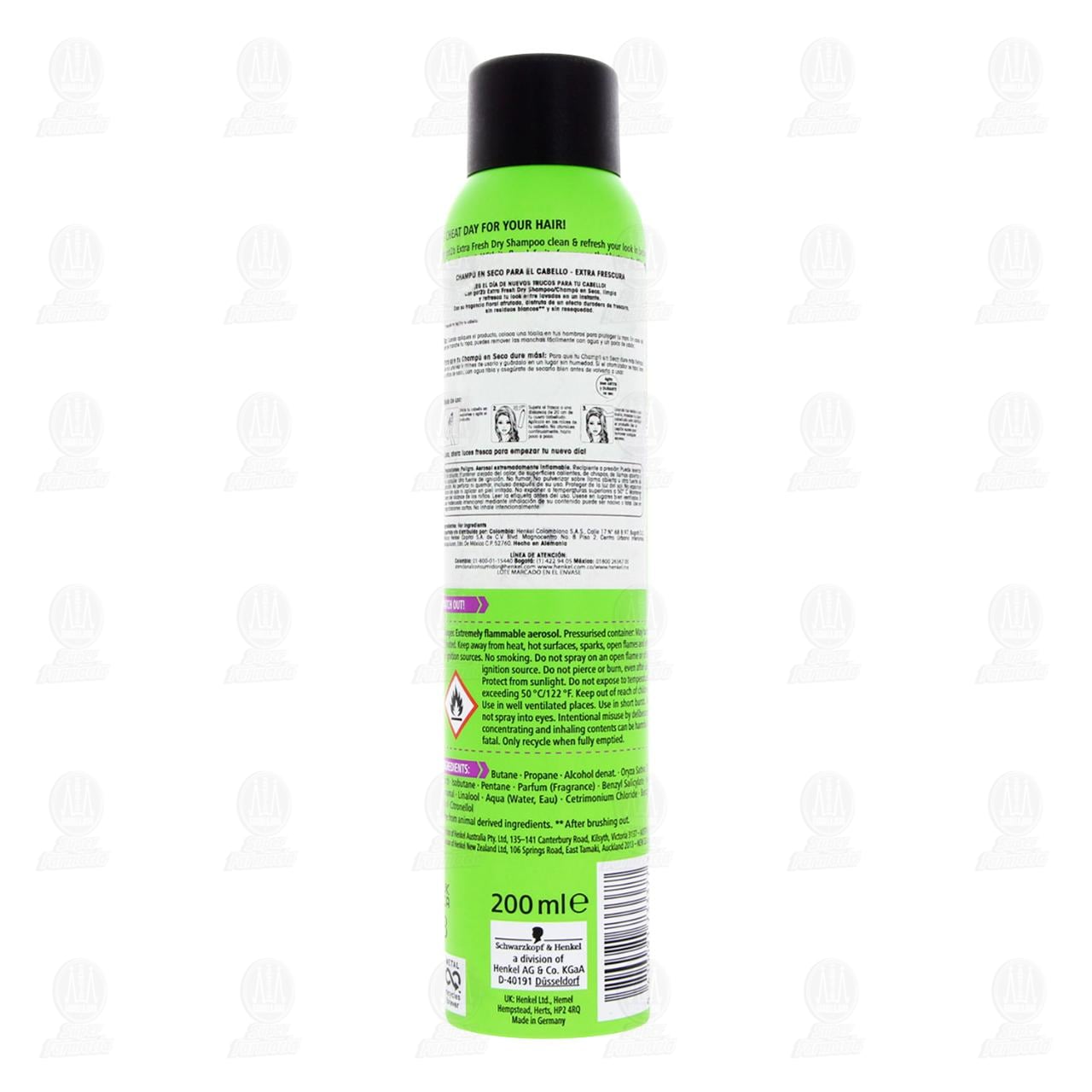 Shampoo en Seco Got2b Extra Frescura para el Cabello, 200 ml. image number 2