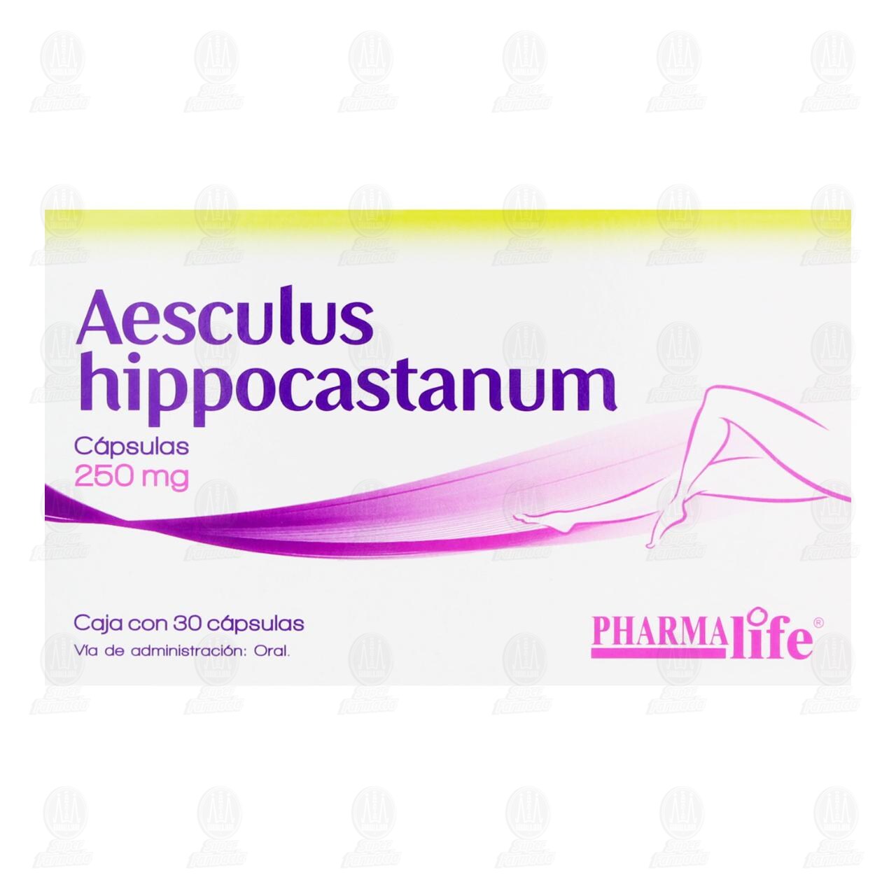 Aesculus Hippocastanum 250 mg, 30 C&aacute;psulas Pharmalife. image number 1