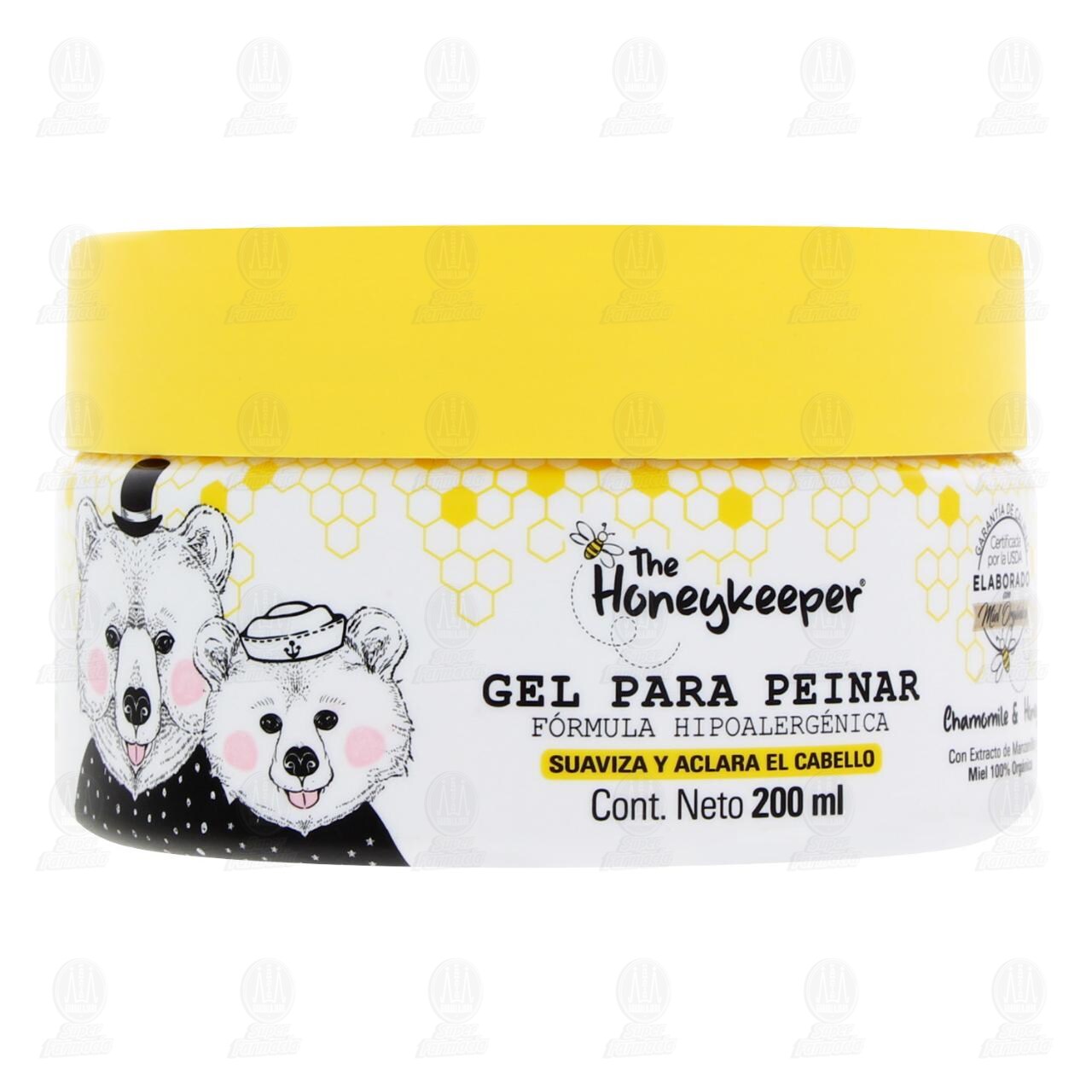 Gel para Peinar The Honey keeper Suaviza y Aclara el Cabello, 200 ml.
