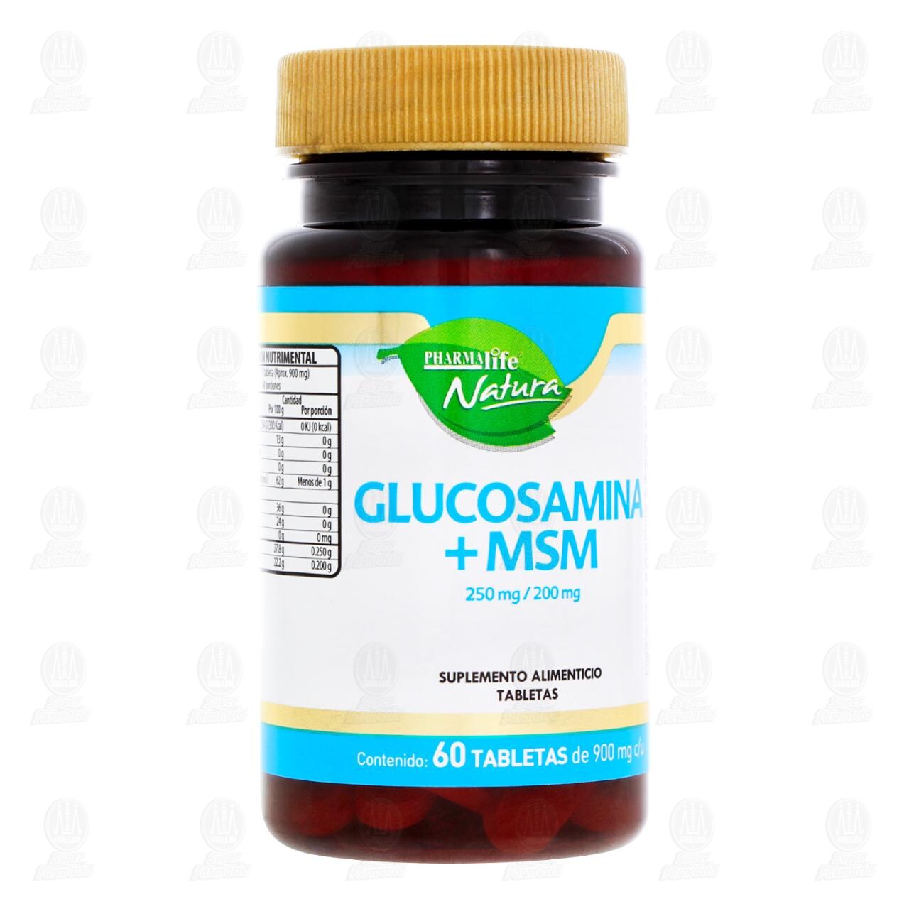 Glucosamina + MSM 250mg/200mg, 60 Tabletas. image number 0