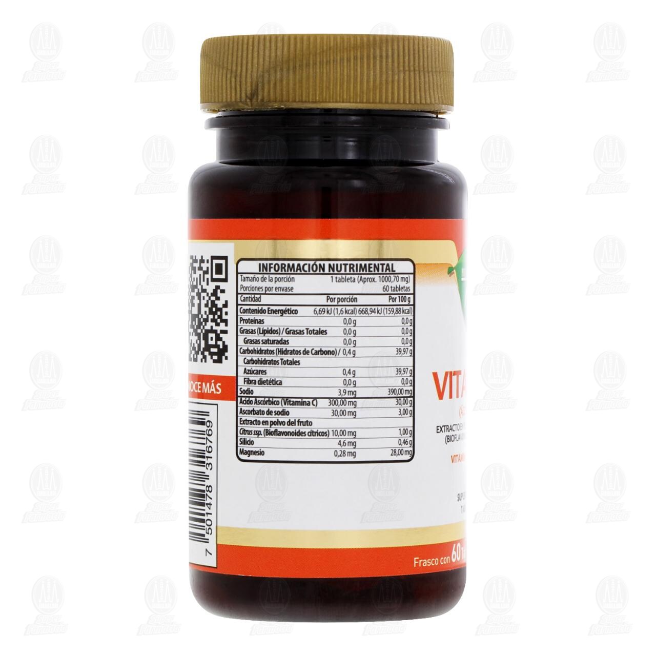 Vitamina C 1000.70 mg, 60 Tabletas Pharmalife Natura. image number 2