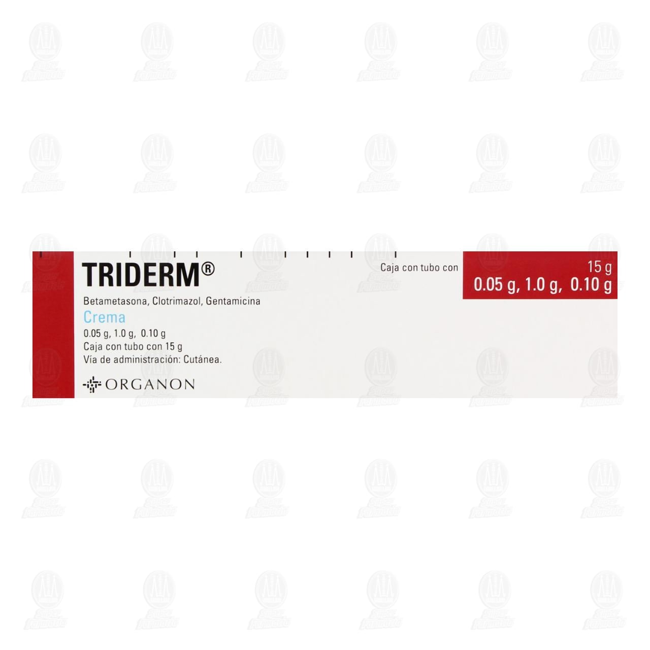 Triderm Crema 0.05gr/1.0gr/0.10gr, 15 gr. image number 1