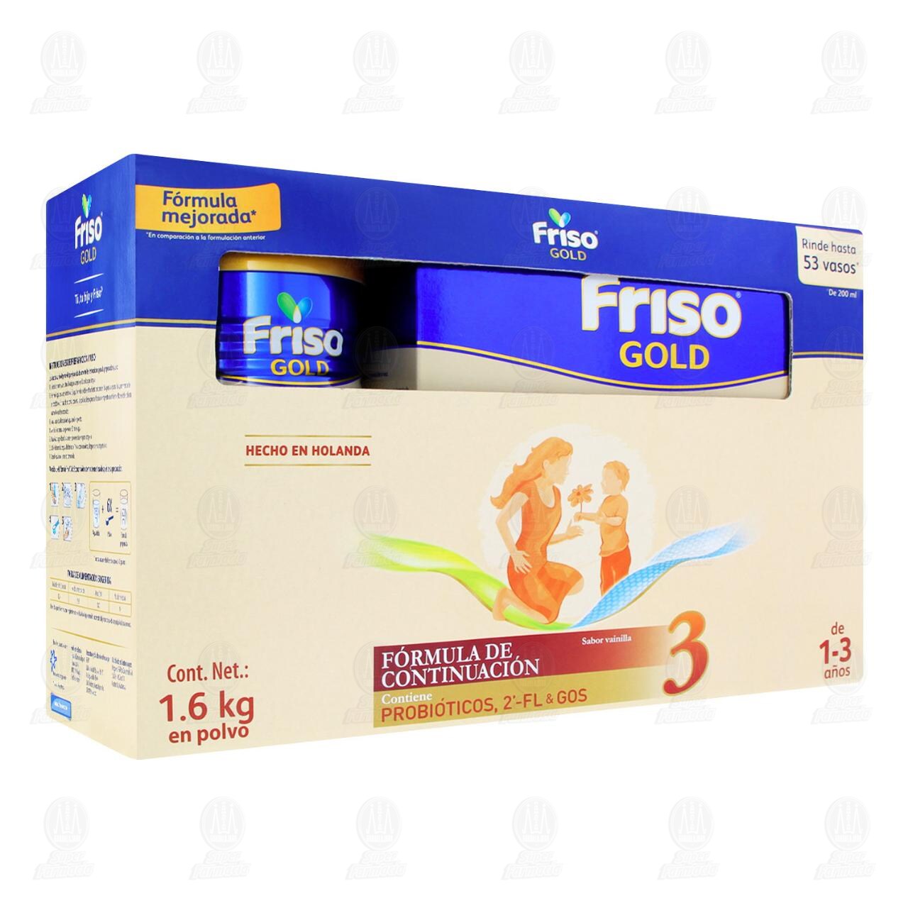 F&oacute;rmula Infantil Friso Gold 3 Sabor Vainilla (Edad 1 a 3 A&ntilde;os), 1.6 kg. image number 0