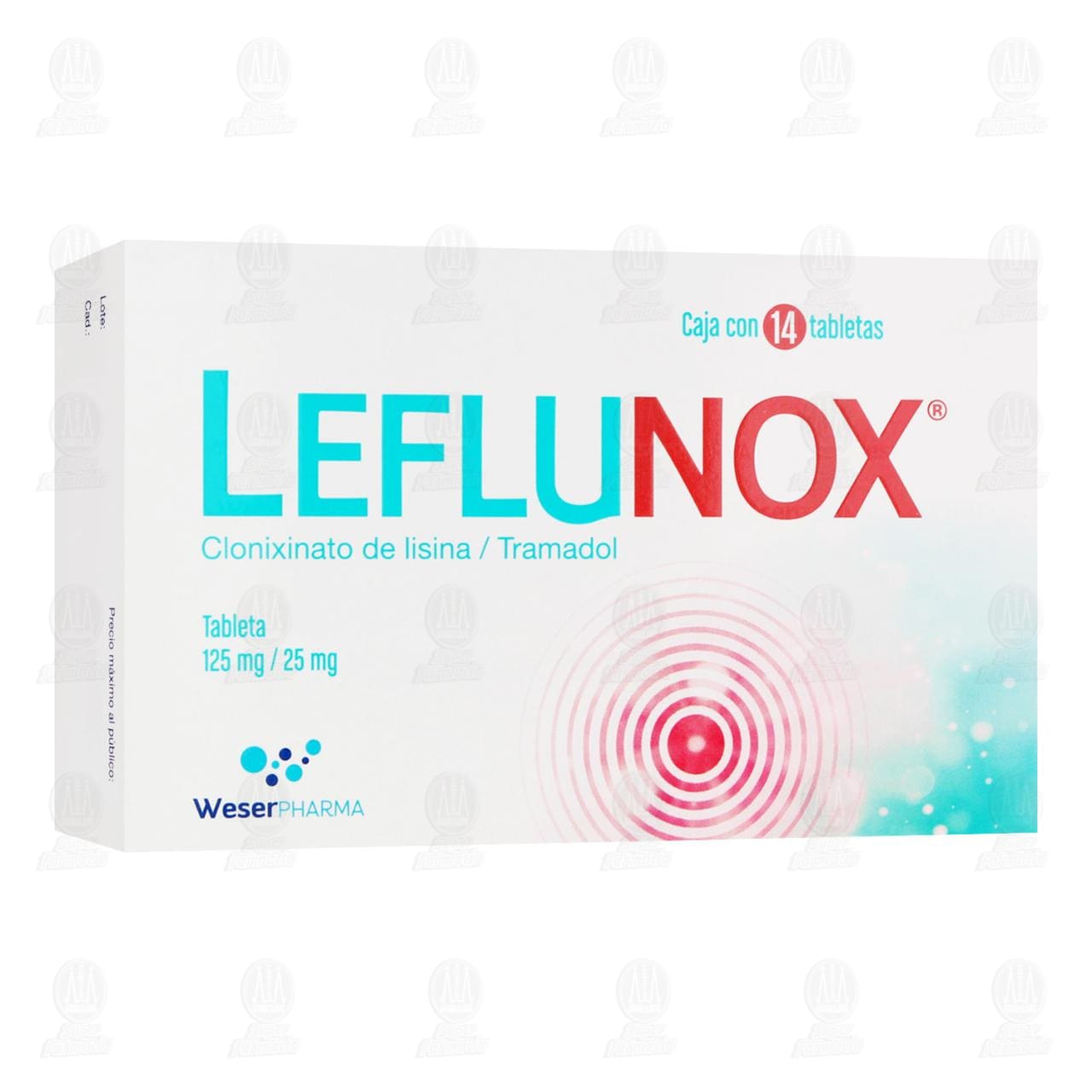 Imagen para Leflunox 125mg/25mg, 14 Tabletas.