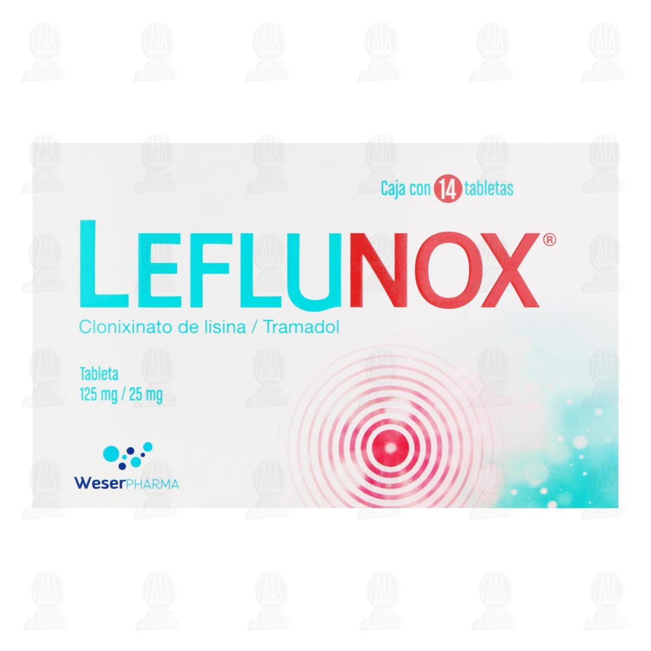 Leflunox 125mg/25mg, 14 Tabletas. image number 1