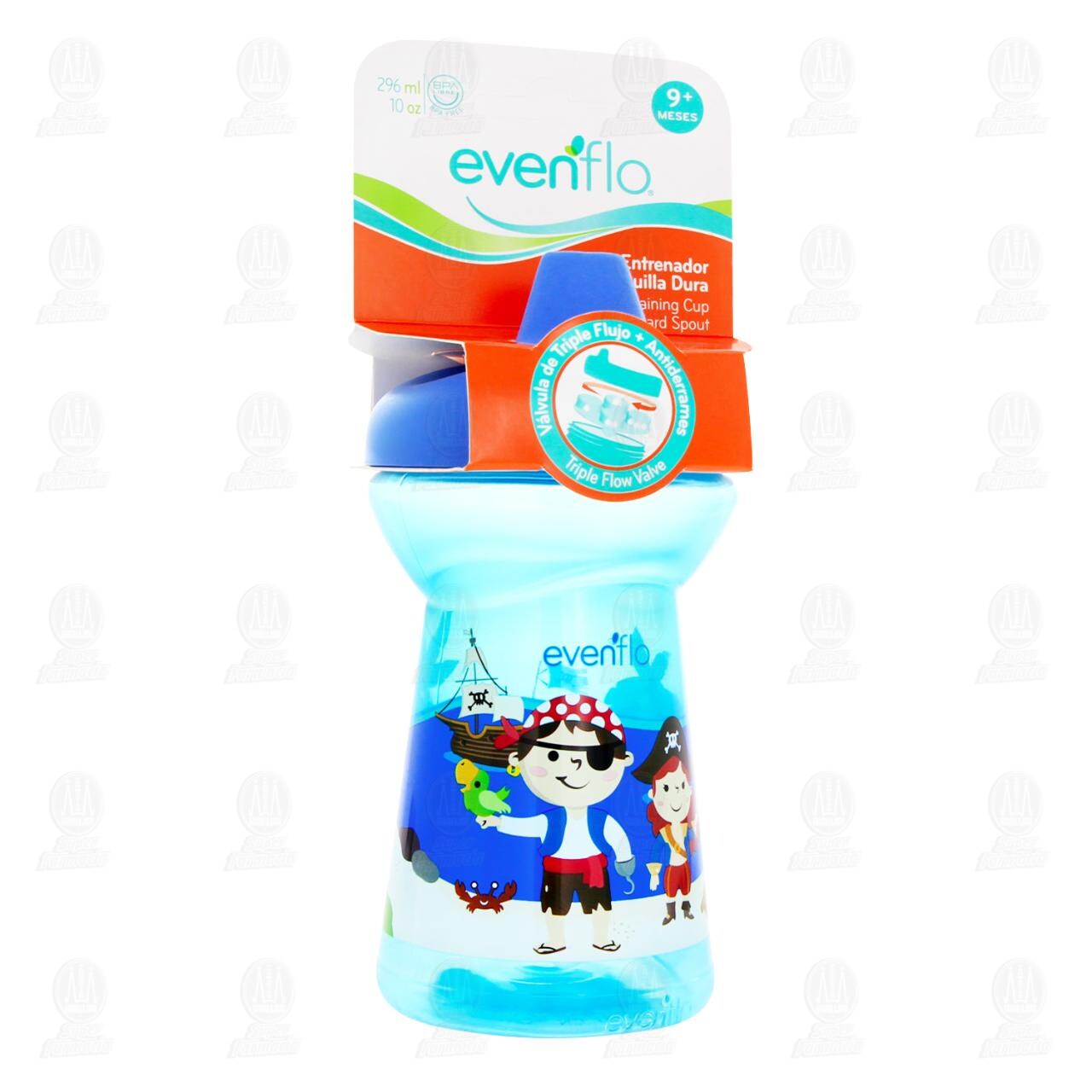 Vaso Entrenador Evenflo Boquilla Dura Varios diseños, 1 pz.