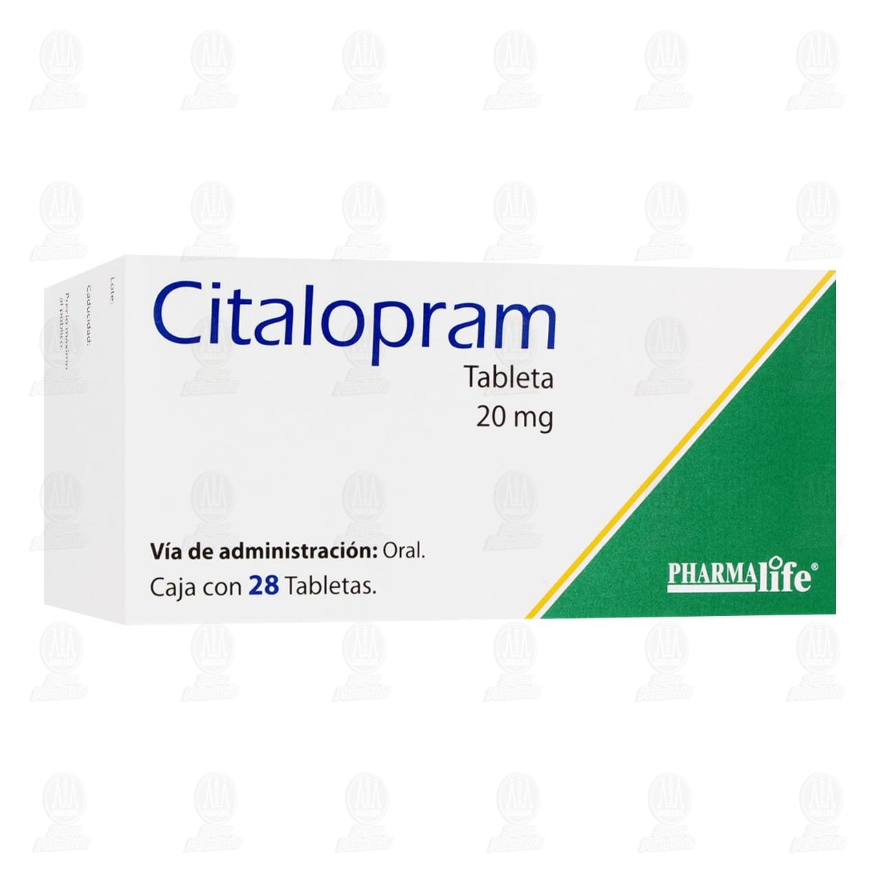 Imagen para Citalopram 20 mg, 28 Tabletas Pharmalife.