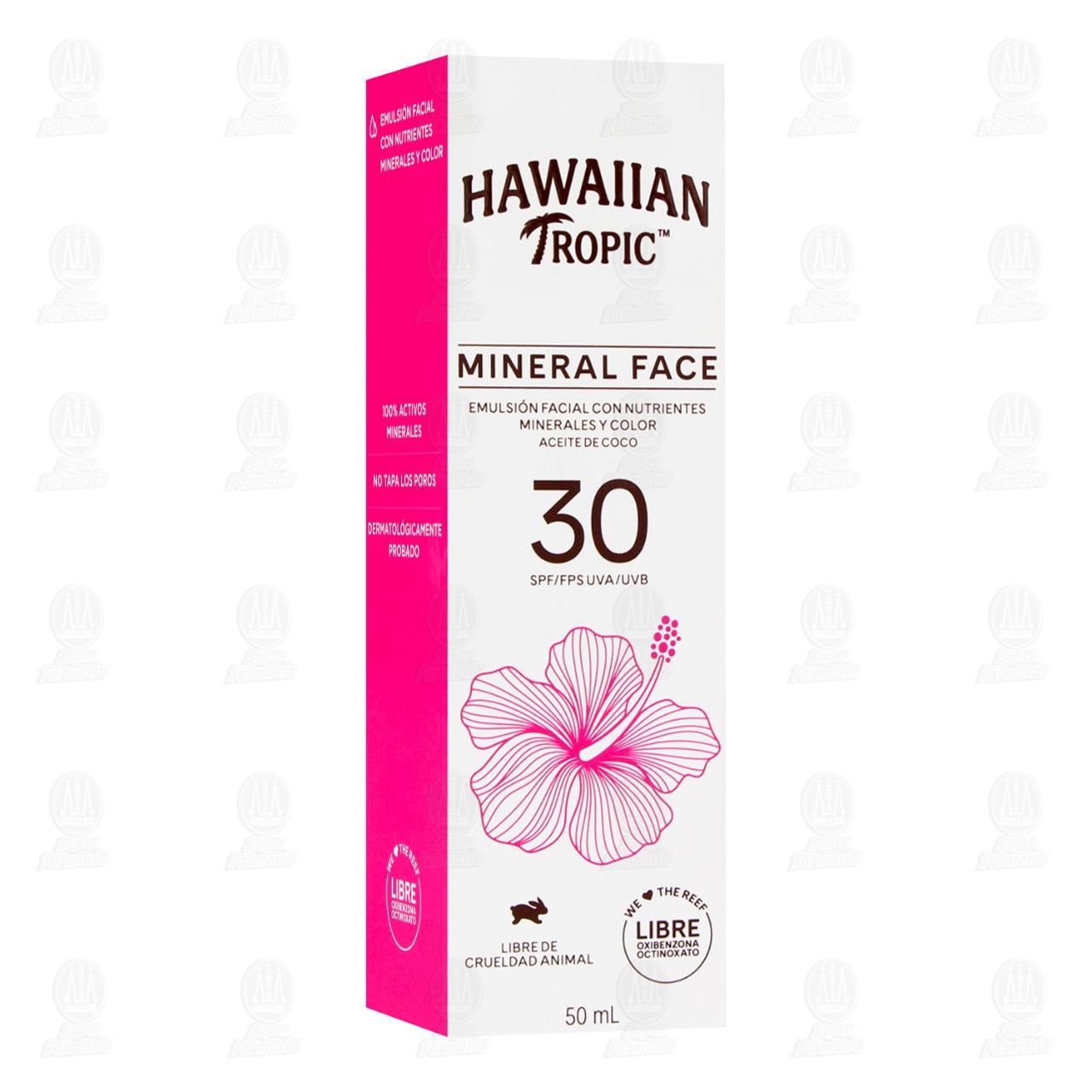 Imagen para Emulsión Facial Hawaiian Tropic Mineral Face 30 FPS, 50 ml.